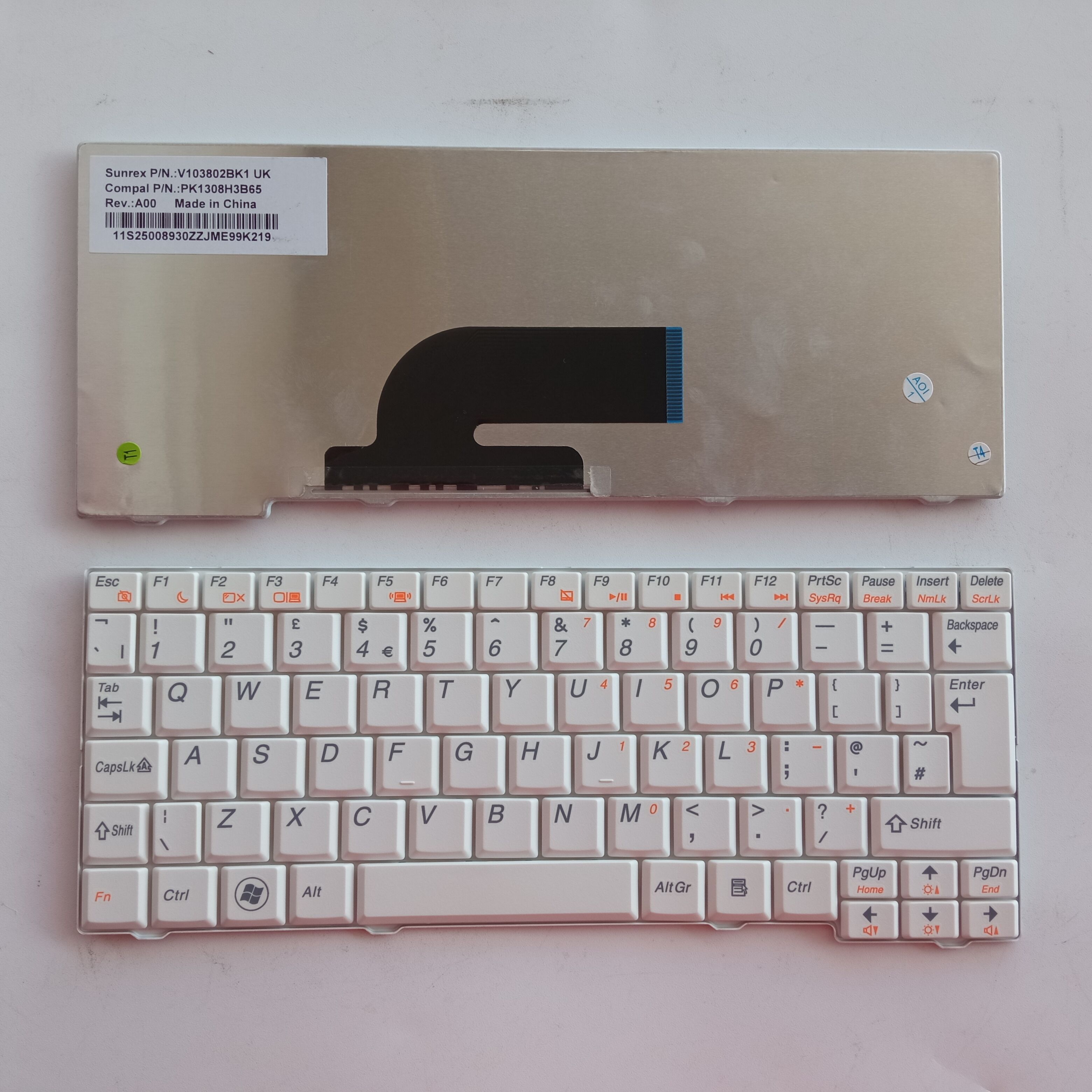 Picture of New Replacement Laptop Keyboard For LENOVO S10-2 WHITE UI Layout